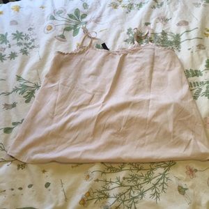 Sheer pink tank top